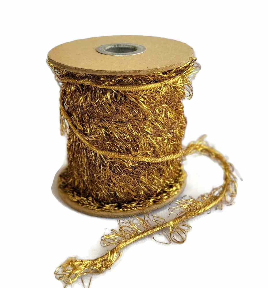 Gold Loop Metallic Tinsel Vintage Ribbon Trim Cord Made in Japan 36 Yards  Spool – The Old Lady's Attic