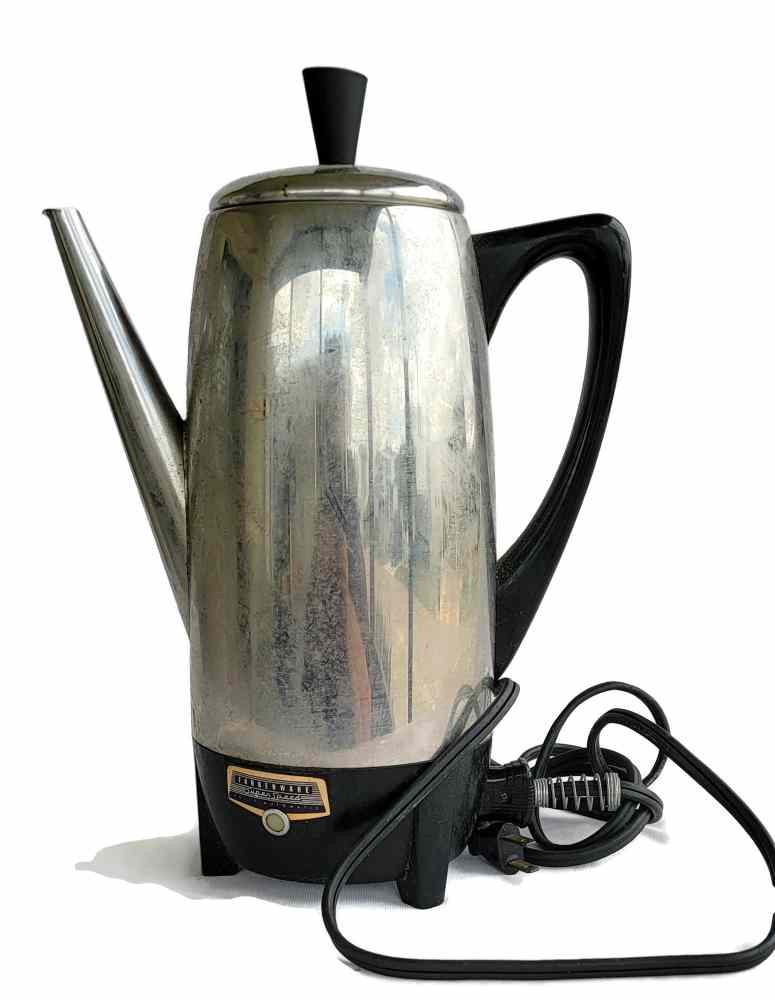 1980's Vintage Farberware Stainless Steel SUPERFAST Fully Automatic 2-12 Cup  Coffee Percolator Model 142B Made in USA Good Condition 