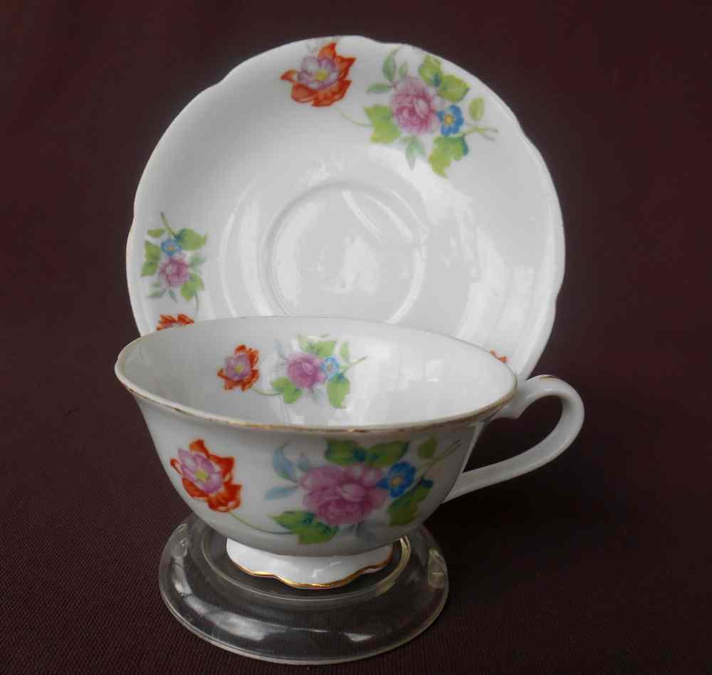 Occupied Japan Vintage Tea Cup and Saucer Pink Flowers – The Old Lady's  Attic